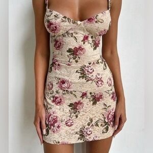 Tiger Mist Floral Lace Mini Dress Size XS